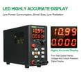 thumbnail image 3 of East Tester Adjustable 90W DC Power Supply ETP1506A, 15V 6A Single Channel with Encoder Control, LED Display, Remote Operation, Lab Power Supply in Black - US/EU/UK Plug Options Available, 3 of 6