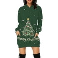thumbnail image 3 of Vestido de suéter sexy para mujer, sudaderas con capucha para otoño e invierno, vestido con capucha harajuku, jersey con estampado navideño de Papá Noel, informal, 3 of 4