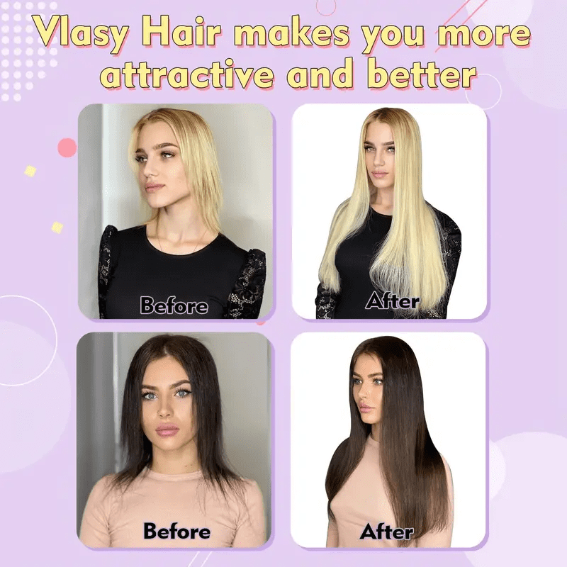 Vlasy Straight Clip In  Hair Extensions 12inches Real Human Hair 7Pcs Clip In Black Human Hair Extensions
