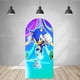 thumbnail image 3 of Arco de fondo azul de Sonics con doble cara de erizo para decoración de fiesta de cumpleaños de niños, fondo para fotografía de baby shower, utilería para estudio, 3 of 5