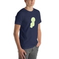 thumbnail image 6 of Funny Smiski Character Shirt – Glow in the Dark Kawaii Tee Unisex Fit (Navy, XS), 6 of 6