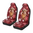 thumbnail image 4 of Pzuqiu Christmas Highland Cow Automotive Seat Covers Soft Anti-Slip 2 Pcs Car Seat Covers Front Seats Covers Elastic Fabric Comfortable Interior Accessories Fit for Cars SUV Sedan, 4 of 7