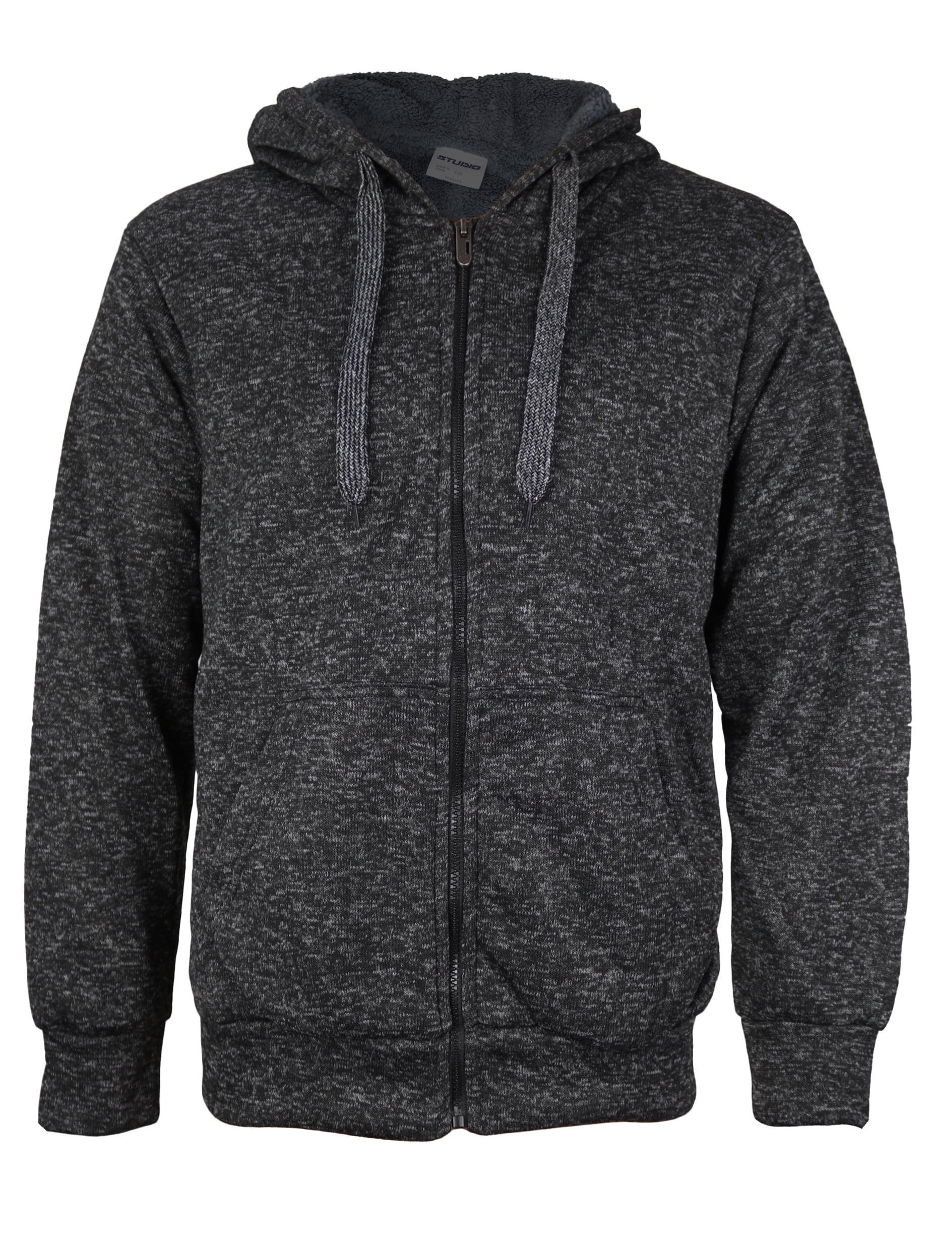 vkwear Boys Kids Athletic Soft Sherpa Lined Fleece Zip Up Hoodie Sweater Jacket 