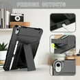thumbnail image 3 of Decase Case for Apple iPad 10th Generation 10.9-inch,Shockproof Rubber Heavy Duty Rugged 3-Layer Protetion Kickstand Armor Cover with Pencil Holder, Black, 3 of 5