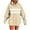 Beige, variant on SwiftWear Women's Minimalist Stripe Long Hoodie Pullover Hooded Sweatshirt Casual Top with Front Pocket Army Green
