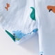 thumbnail image 3 of Gibobby Playera De Algodón Camisa de manga corta con botones para niños pequeños y grandes Patrón de dinosaurio de dibujos animados con bolsillos para niños de 2 a 8 años(Aqua, 4-5 Años), 3 of 5