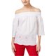 thumbnail image 1 of maison Jules Blusa de punto bordada para mujer, blanca, grande, 1 of 1