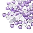 thumbnail image 1 of 60 Pcs Acrylic Heart Rhinestone 12mm Flat Back Plastic Gems Jewelry Stickers for Craft Bead, Light Purple, 1 of 2