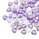 thumbnail image 1 of 60 Pcs Acrílico Corazón Rhinestone 12mm Stickers de Gemas de Plástico para Manualidades, Púrpura Claro, 1 of 1