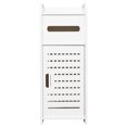 thumbnail image 5 of IVV Small Bathroom Storage Cabinet with Toilet Paper Holder Insert, Bathroom Stand for Small Space, White Single Door Slim Cabinet, 7.48"L x 8.66"W x 22.05"H, 5 of 7
