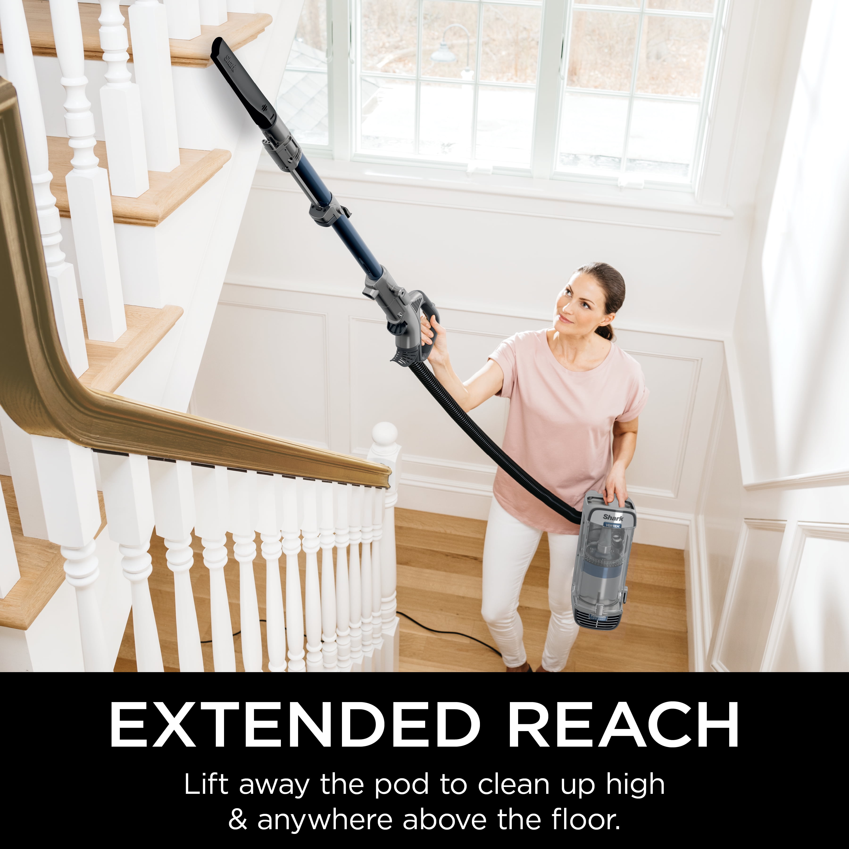 Shark Vertex DuoClean PowerFins Upright Vacuum, Pet Friendly, Powered Lift-Away, Self-Cleaning Brushroll, AZ2000 Blue