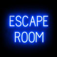 thumbnail image 1 of SpellBrite ESCAPE ROOM LED Sign for Business. 23.6" x 15.0" Blue ESCAPE ROOM Sign Has Neon Sign Look With Energy Efficient LED Light Source. Visible from 500+ Feet, 8 Animation Settings., 1 of 4