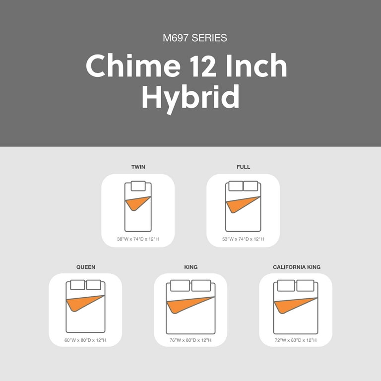 Signature Design by Ashley Twin Mattress - 12 Inch Chime Hybrid