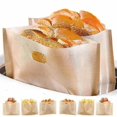 thumbnail image 2 of 12 Piezas Bolsas Reutilizables para Tostadora Bolsas Antiadherentes para Hornear Pan Bolsas para Sándwich Herramientas para Calentar Tostadas 17x19cm, 2 of 5