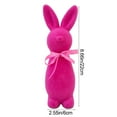 thumbnail image 3 of Fasiaou Easter Themed Standing Bunny Figurine with Flocked Bow for Holiday Tabletop Decoration,Hot Pink, 3 of 7