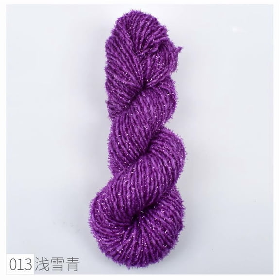 Firefly Hope 1 Roll Elegance Sparkly Yarn, Metallic Cotton Blend Fine Sport Weight Yarn for Knitting & Crochet, Lightweight Craft Thread 35g(70m) for Shawls & Sweaters, Light Purple