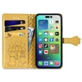 thumbnail image 3 of Funda Cartera FOXDOCK para iPhone 14 ProMax , Flip PU con Relieve de Gatos y Perros, Tarjetero y Soporte, 3 of 6