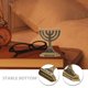 thumbnail image 5 of Candelabro religioso de aleación de candelabro judío, Menorá de Israel, 7 ramas, 2 uds., 5 of 6