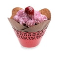 thumbnail image 2 of Restaurantware-Bellissimo 2.1 Inch Cupcake Wraps, 200 Lace Cutouts Lace Cupcake Liners - Recyclable, For Parties and Weddings, Cherry Red Paper Decorative Cupcake Wraps, 2 of 3