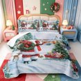 thumbnail image 2 of Manfei Retro Xmas Christmas Tree Quilt King,Winter Holiday King Coverlet Set,3-Piece,1 Bedspread and 2 Pillowcases, 2 of 7