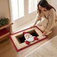 thumbnail image 5 of PoyoKee Christmas Decorations, Crystal Velvet 3D Santa Print Bathroom Rugs, Bath Mat for Entryway Porch Sink, Washable Rug for Household Indoor Xmas Decor, 5 of 7