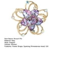 thumbnail image 7 of Xinyolin Elegant Flower Shape Brooch Sparking Rhinestones Inlaid Hollow Pin Suit Lapel Badge Dress Coat Accessories, 7 of 7