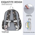 thumbnail image 5 of Australian Shepherd Dog and Footprints Backpack for School,Cute School Bag,Schoolbag with Adjustable Shoulder Straps & Padded Back,13.4"x11"x4.7", 5 of 6