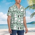 thumbnail image 5 of Balery Puppy Print Men's Hawaiian Shirts Short Sleeve Beach Shirt Relaxed Fit Vacation Button Down Shirts-, 5 of 9