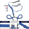 thumbnail image 3 of Correa doble para perro, sin enredos, para 2 perros de hasta 180 libras, cómodas asas acolchadas dobles ajustables, bolsas para excrementos de mascotas adicionales para los mejores regalos (correa do, 3 of 4