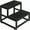 Black, variant on 2-Tier Heavy-Duty Wooden-Like Metal Stepping Stool -T2-Step Ladder with Wide Base,2Compact Portable A-Frame Design for Adults &,2Sturdy Bedside/Bathroom/Kitchen