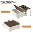 thumbnail image 4 of ANPOO 40" Farmhouse Lift Top Coffee Table with Charging Station, Square Wood Center Table with Large Hidden Storage Compartment for Living Room, White, 4 of 7