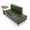 Green, variant on GZXS Modern Upholstered Bench with 360-Degree Swivel Tray, 55" Channel Tufted PU Leather Bench with Backrest & Metal Legs for Living Room,Entryway,Foyer (Gray)