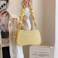 thumbnail image 2 of Bolsa De Hombro Bolso de mano para mujer, bolso de hombro simple de cuero PU, bolso de mensajero cuadrado sólido (amarillo) Tmvgtek Para Estrenar, 2 of 5