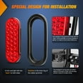 thumbnail image 7 of Nilight 6Inch Oval Trailer Tail Light 2PCS Red 24LED Stop Brake Turn Marker Light w/Flush Mount Grommets Plugs IP67 Waterproof for 12V Truck ATV UTV Trailer Bus RV Camper, 7 of 7