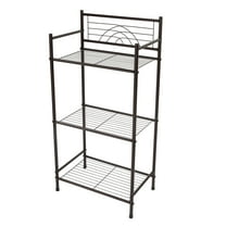 Bath Bliss 3 Shelves Tiered Iron Storage Shelf in Oil Rubbed Bronze