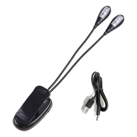XISAOK Music Lamp Reading Light Student Dormitory Lights with Clip Battery Operated