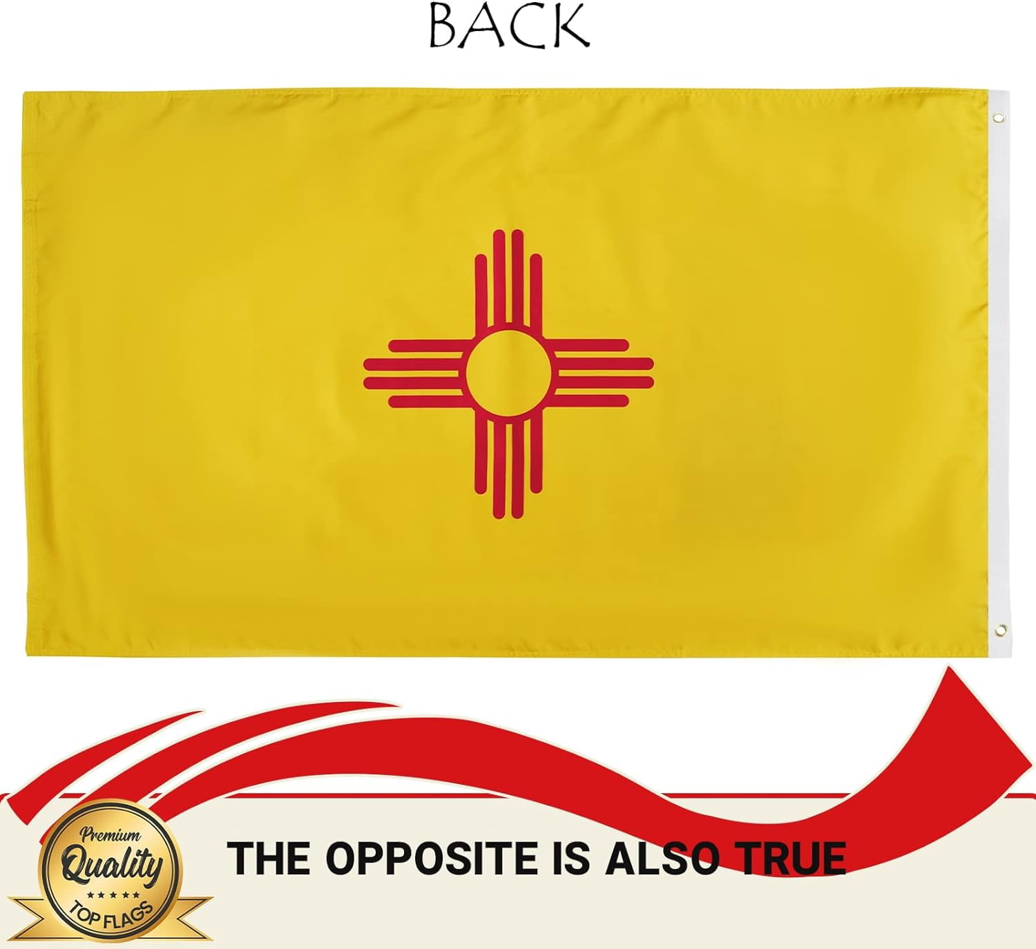 New Mexico State Flag 3x5 Double Sided NM State Flags 3Ply Heavy Duty Outdoor with Brass Grommets