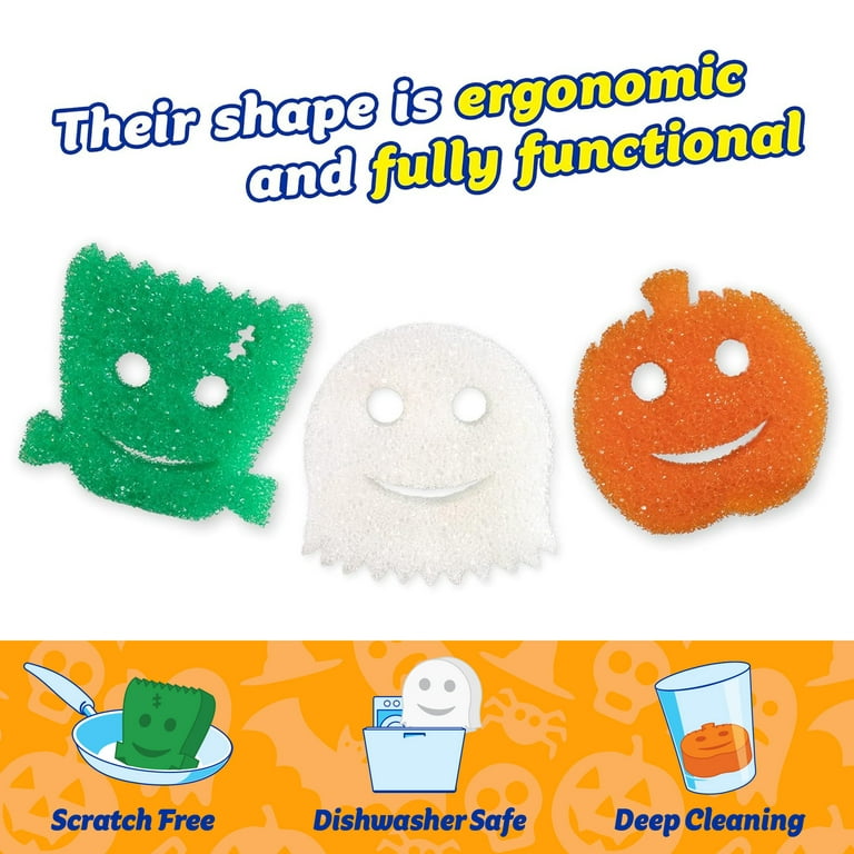 Scrub Daddy Scrub Mommy Special Edition Fall + Halloween - Scratch-Free  Multipurpose Dish Sponge - BPA Free & Made with Polymer Foam - Stain & Odor