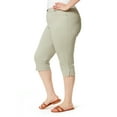 thumbnail image 3 of Gloria Vanderbilt Women's Plus Size Amanda Capri Pants with Rivets, 3 of 3