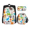 thumbnail image 1 of Fotbe Animals Set Escolar 3 en 1 para Niños - Mochila Duradera con Lonchera Aislante y Estuche para Lápices - Mochila Escolar para Niños y Niñas, 1 of 7