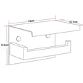 thumbnail image 5 of Soporte doble para papel higiénico acero inoxidable con estante de almacenamiento para teléfono Ormromra, 5 of 5