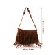 thumbnail image 2 of EeaseMX 1 bolso de hombro con borlas de cuero, bolso cruzado con borlas y flecos para mujer (bronceado claro), 2 of 8