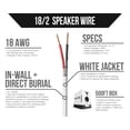 thumbnail image 2 of Voltive 18/2 Speaker Wire - CL3 - In-Wall & Direct Burial - OFC - 500FT - White, 2 of 6
