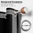 thumbnail image 5 of Outdoor Curtains for Patio Waterproof Geometric Greek Key Design Indoor/Outdoor Curtain Tiebacks Black Privacy Curtain Sun Block Grommet Drapes for Pergolas Gazebo Porch Balcony 2 Panel 54x84 Inch, 5 of 9
