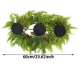 thumbnail image 3 of Christmas Candle Holder Centerpiece with Artificial Greenery Wreath- Cedar&Pinecones Decor for Holiday Table, Mantle, Xmas Dinner Party, Kitchen Windows, Cabinets, and Wedding Table Decorations, 3 of 6