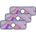 thumbnail image 2 of SKYSONIC Faucet Absorbent Mat 2 Pcs Marble And Abstract Liquid Kitchen Faucet Splash Catcher Washable Counter Drying Pads Behind Faucet for Kitchen Bathroom, 2 of 7