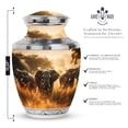 thumbnail image 2 of Majestic Elephant Walking Through Colorful Flower Field Cremation Urn For Human Ashes - Nature-Inspired Memorial Urn Suitable For Adults - Includes - Urn, 2 of 5