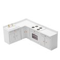 thumbnail image 1 of 1/12 Scale Doll House Miniatures Kitchen Cabinets Set,White, 1 of 5