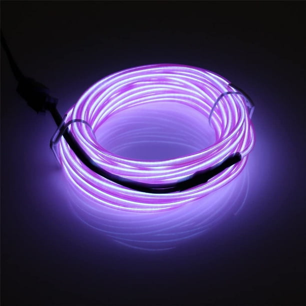 5M EL Wire Fil Neon Flexible Lumiere avec le Pack de batterie Néon