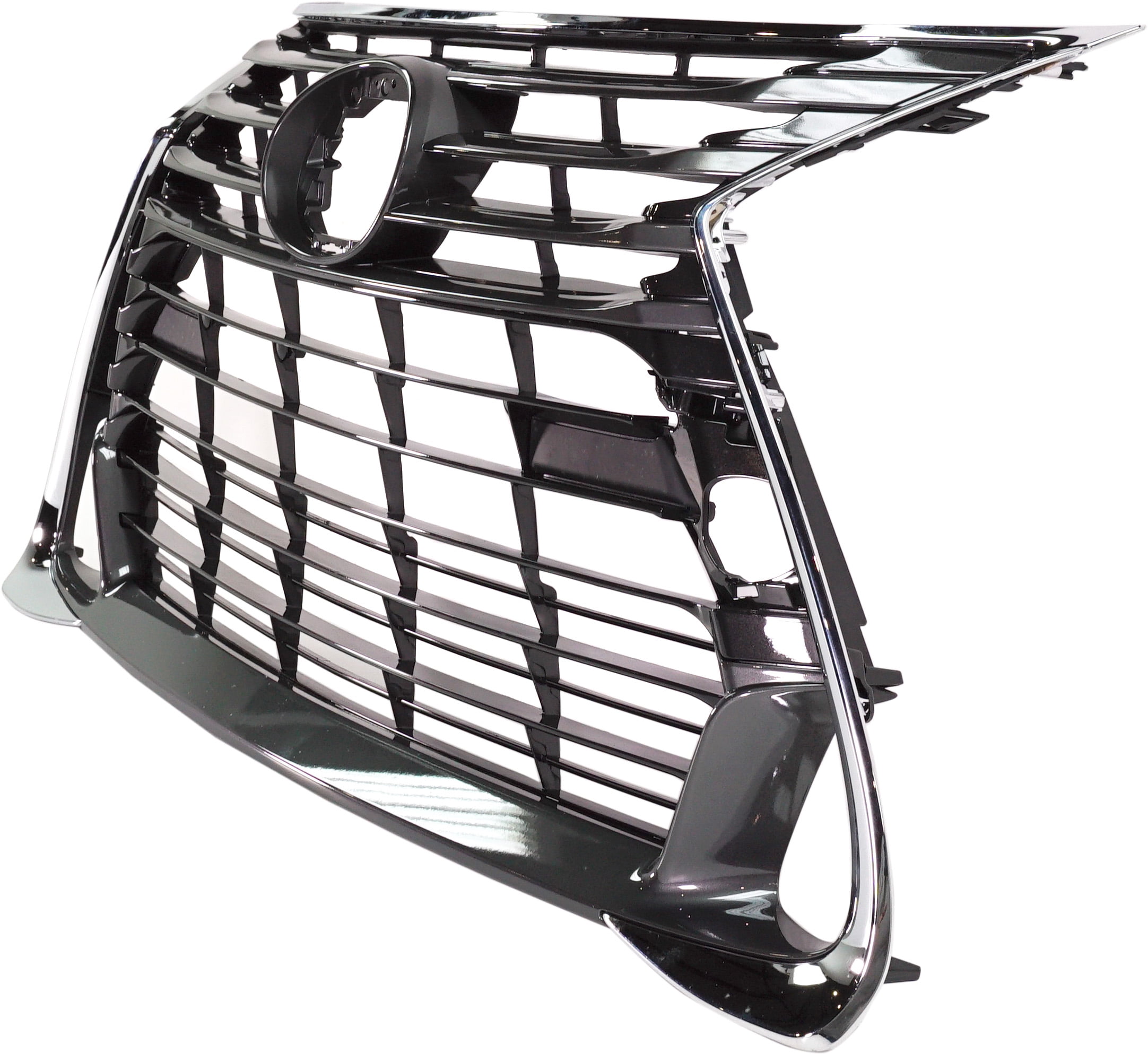 Grille Assembly Compatible With 2016-2017 Lexus GS200t 2016-2020 GS350 Chrome Shell with Dark Gray Insert